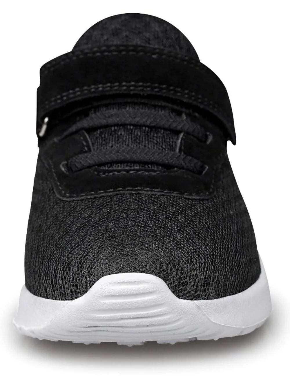 Kids Coal Black Mesh Shoes Toddler Boys Girls Running Sports Strap Sneakers